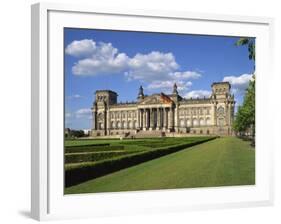 German Flag Flies in Front of the Reichstag in Berlin, Germany, Europe-Scholey Peter-Framed Photographic Print