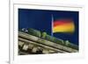 German Flag Flying from the Reichstag-Jon Hicks-Framed Photographic Print