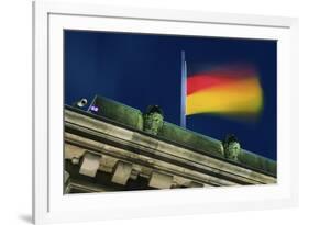 German Flag Flying from the Reichstag-Jon Hicks-Framed Photographic Print