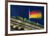 German Flag Flying from the Reichstag-Jon Hicks-Framed Photographic Print