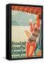 German Flapper in Bathing Suit-null-Framed Stretched Canvas