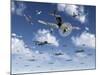 German Focke-Wulf 190 Fighter Aircraft Attack British Lancaster Bombers-Stocktrek Images-Mounted Photographic Print