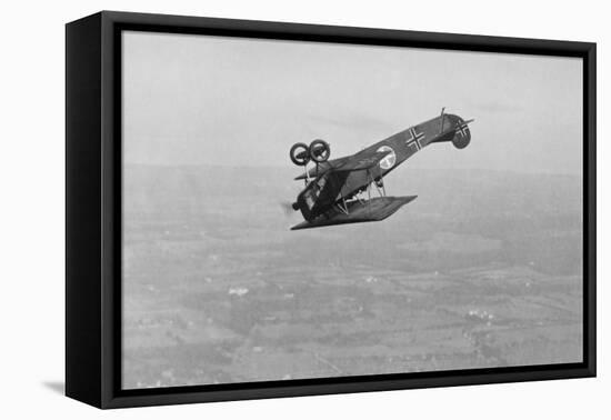 German Fokker Airplane Loops in Stunt-null-Framed Stretched Canvas