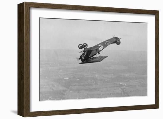 German Fokker Airplane Loops in Stunt-null-Framed Art Print