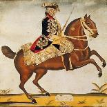 Frederic Ii the Great (1712-1786) King of Prussia (Watercolour and Gold Leaf)-German-Giclee Print