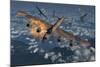German Fw-190 Fighter Planes Attacking a British Lancaster Bomber Plane-Stocktrek Images-Mounted Art Print