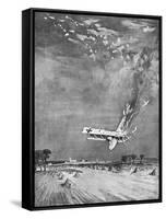 German Gotha Plane Brought Down over Thanet, WW1-null-Framed Stretched Canvas