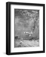 German Gotha Plane Brought Down over Thanet, WW1-null-Framed Art Print