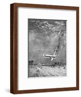 German Gotha Plane Brought Down over Thanet, WW1-null-Framed Art Print