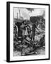 German Gun Crew Surrender to a Tank at Messines, WW1-Ernest Prater-Framed Art Print