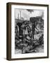 German Gun Crew Surrender to a Tank at Messines, WW1-Ernest Prater-Framed Art Print