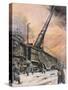 German Guns, Leningrad-Achille Beltrame-Stretched Canvas