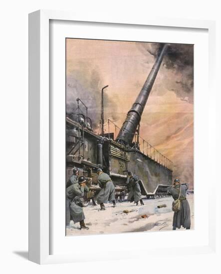 German Guns, Leningrad-Achille Beltrame-Framed Art Print