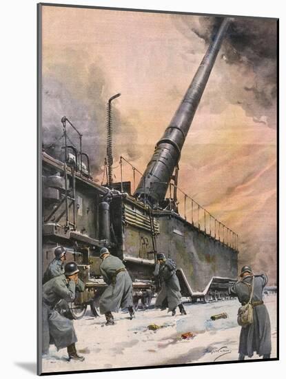 German Guns, Leningrad-Achille Beltrame-Mounted Art Print