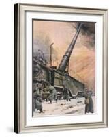 German Guns, Leningrad-Achille Beltrame-Framed Art Print
