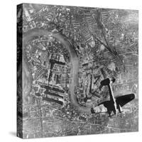 German Heinkel 111 Bomber over London-null-Stretched Canvas