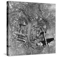 German Heinkel 111 Bomber over London-null-Stretched Canvas