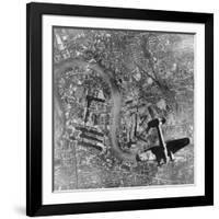 German Heinkel 111 Bomber over London-null-Framed Photo