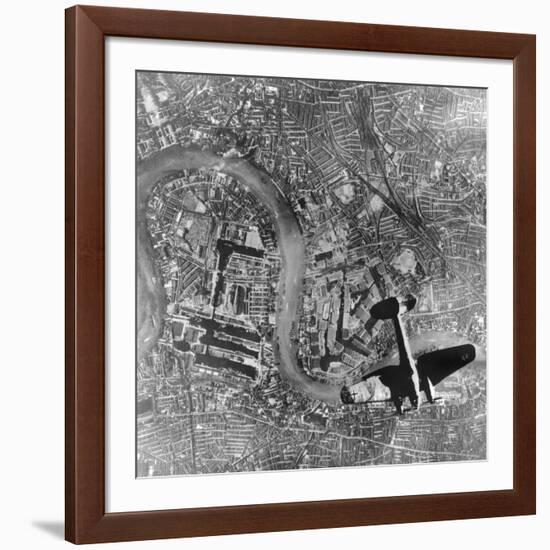 German Heinkel 111 Bomber over London-null-Framed Photo