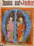 Historiated Initial 'M' with Saints Peter and Paul-German-Giclee Print