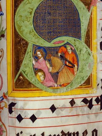 Historiated Initial 'S' with the Decollation of Saint John the Baptist