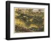 German Horse-Drawn Artillery Moving to Fresh Positions During a Bombardment-V. Mundorff-Framed Art Print