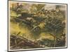 German Horse-Drawn Artillery Moving to Fresh Positions During a Bombardment-V. Mundorff-Mounted Art Print