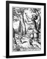 German Huntsman, 16th Century-Jost Amman-Framed Giclee Print