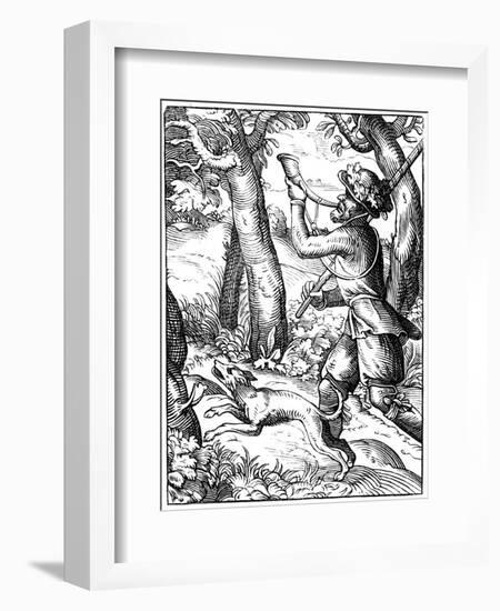 German Huntsman, 16th Century-Jost Amman-Framed Giclee Print