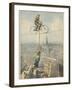 German Husband and Wife Team Perform a Dramatic Tightrope Cycling Act-Achille Beltrame-Framed Photographic Print