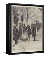 German Infantry at Exercise on Snow-Shoes-Amedee Forestier-Framed Stretched Canvas