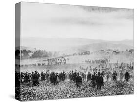 German Infantry Crossing a Field During World War I-Robert Hunt-Stretched Canvas