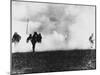 German Infantry in Action Wearing Gas Masks on the Western Front During World War I-Robert Hunt-Mounted Photographic Print