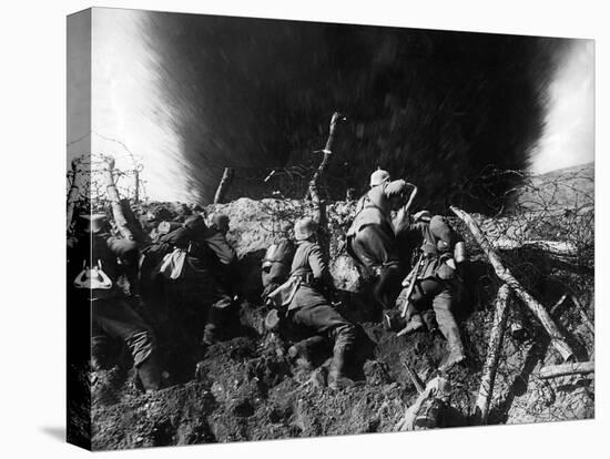 German Infantrymen in a Trench on the Western Front During Wwi, France, 1914-16-null-Stretched Canvas