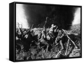 German Infantrymen in a Trench on the Western Front During Wwi, France, 1914-16-null-Framed Stretched Canvas