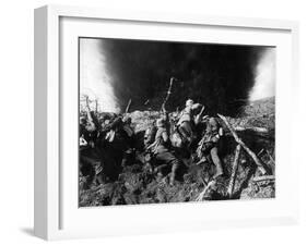 German Infantrymen in a Trench on the Western Front During Wwi, France, 1914-16-null-Framed Photographic Print