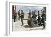 German Infantrymen with Light Field Artillery, Russia, 1943-null-Framed Giclee Print