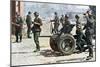 German Infantrymen with Light Field Artillery, Russia, 1943-null-Mounted Giclee Print