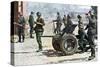 German Infantrymen with Light Field Artillery, Russia, 1943-null-Stretched Canvas