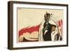 German Kaiser and the Corpse-Paul Iribe-Framed Art Print