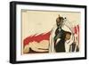 German Kaiser and the Corpse-Paul Iribe-Framed Art Print