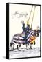 German Knights in Horseback in Procession-H. Burkmair-Framed Stretched Canvas