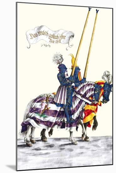 German Knights in Horseback in Procession-H. Burkmair-Mounted Art Print