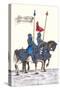 German Knights in Horseback in Procession-H. Burkmair-Stretched Canvas