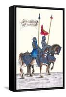 German Knights in Horseback in Procession-H. Burkmair-Framed Stretched Canvas