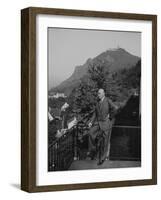 German Konrad Adenauer, During His Pre-Election Campaigning-Ralph Crane-Framed Photographic Print