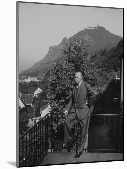 German Konrad Adenauer, During His Pre-Election Campaigning-Ralph Crane-Mounted Photographic Print