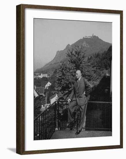 German Konrad Adenauer, During His Pre-Election Campaigning-Ralph Crane-Framed Photographic Print