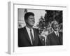 German Konrad Adenauer, with Guest President John F. Kennedy-John Dominis-Framed Photographic Print