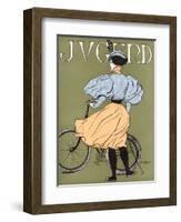 German Lady Cyclist 1896-Karl Bauer-Framed Art Print